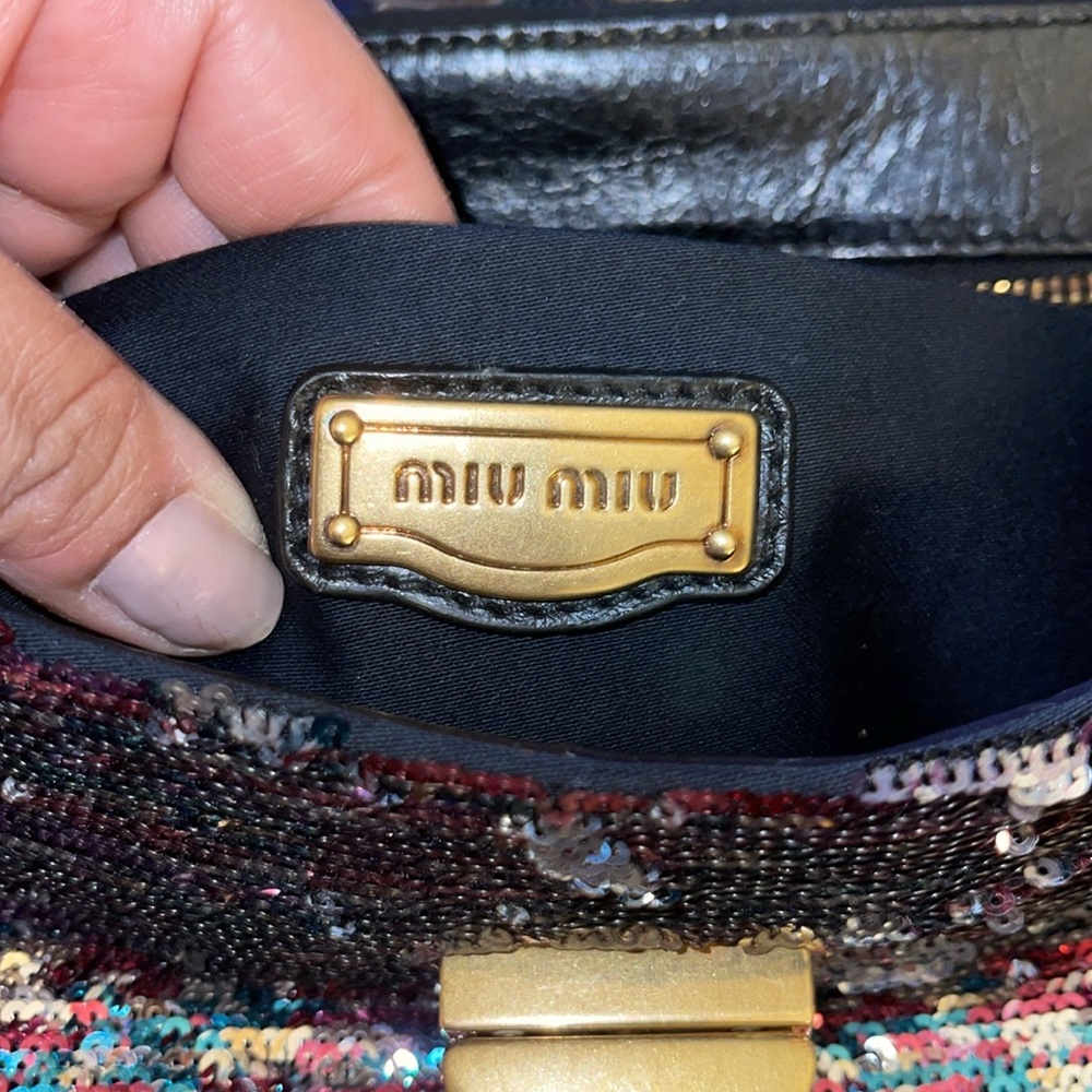 Preloved Miu Miu Multicolor Paillette Sequins Tur… - image 6